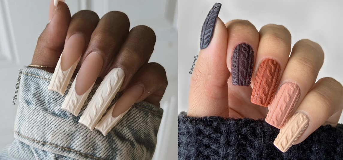 Sweater Pattern Nails How to Do Sweater Nails: A Step-by-Step Sweater Nails Tutorial – Erica ...