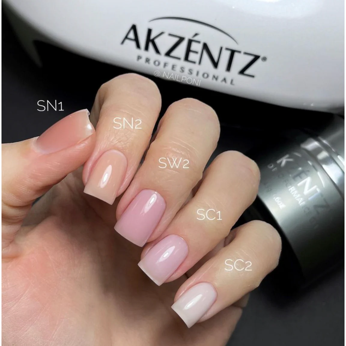 Akzentz Pro-Formance Hard Gel - Trinity Shades - Warm SW2